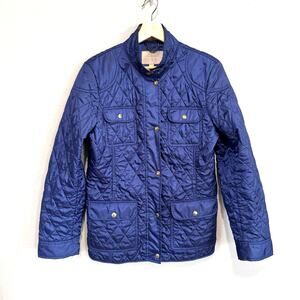 Banana Republic Spring Quilted Field Jacket Night Sky Blue L Utility Jacket